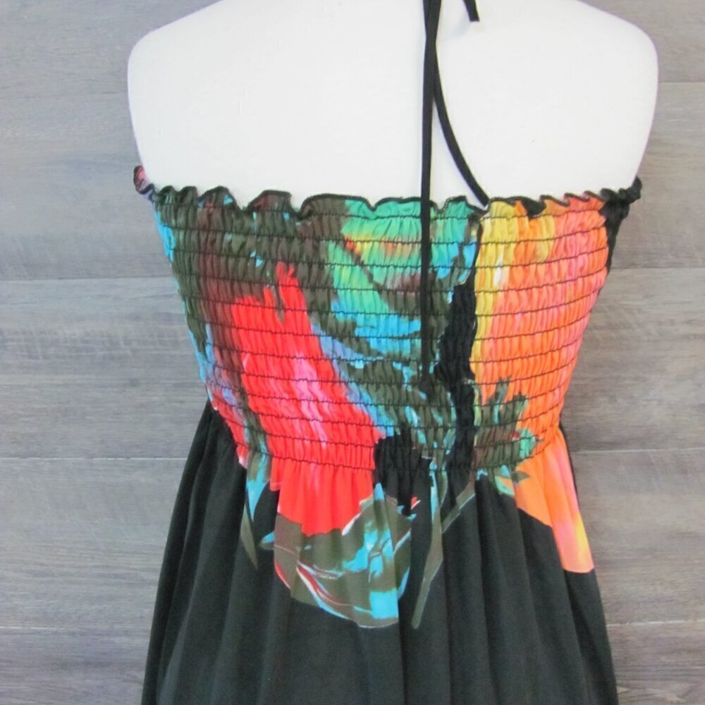 1 2 3 Ladies  Halter Maxi Sundress Shirring on the bodice NWT - Picture 15 of 15